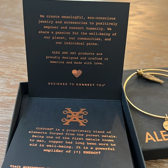 Alex and Ani Wing Charm Bangle - Picture 3 of 4